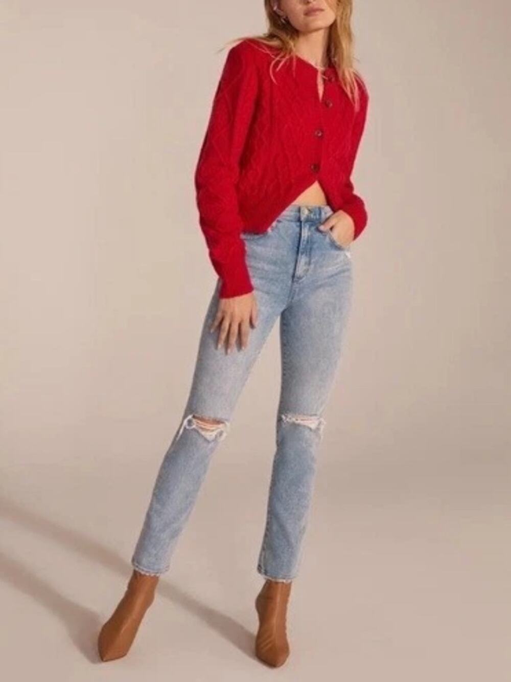 Favorite Daughter The Valentina Super High Rise Cigarette Ankle Jeans In Malibu